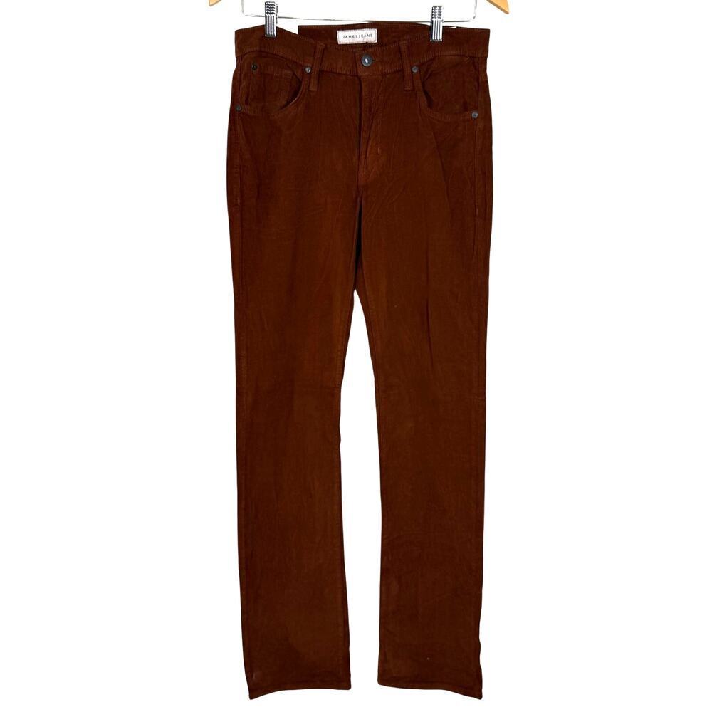 NEW James Jeans Hunter Corduroy Straight Leg Pants Camel Size 30 NWT High Rise